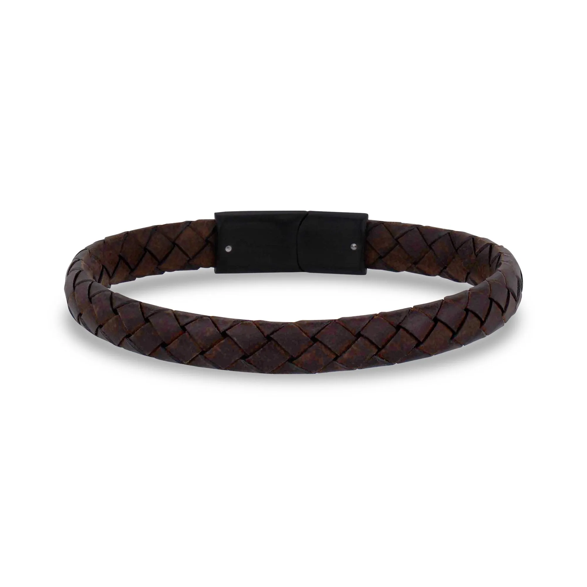 8mm Flat Leather Bracelet