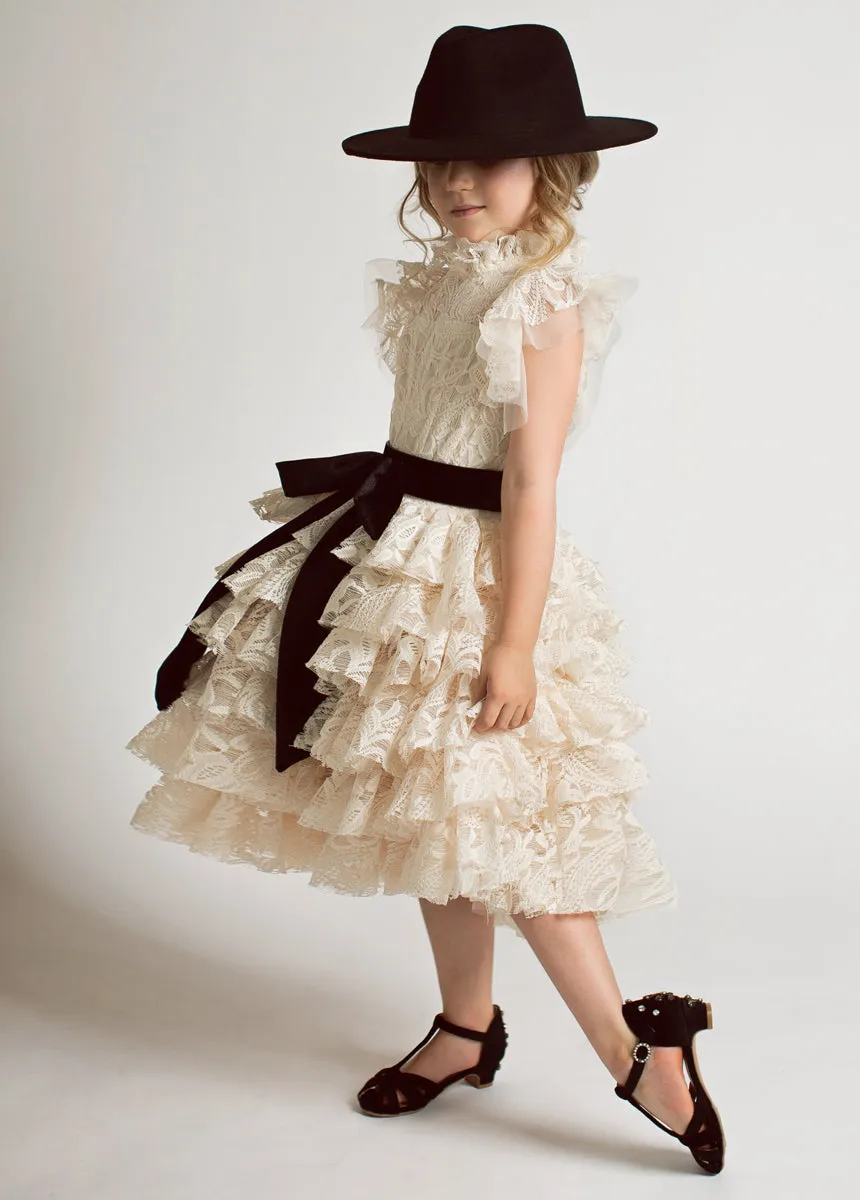 Anouk Petticoat Dress in Vintage Ivory