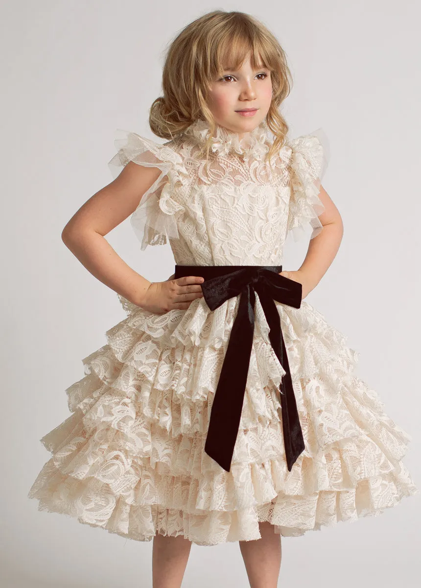Anouk Petticoat Dress in Vintage Ivory
