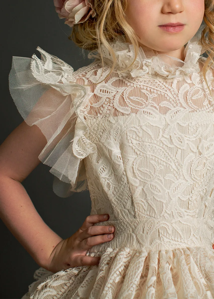 Anouk Petticoat Dress in Vintage Ivory