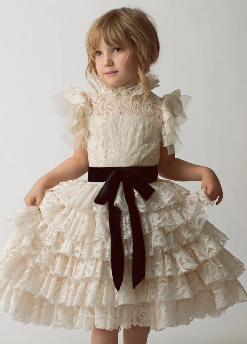 Anouk Petticoat Dress in Vintage Ivory