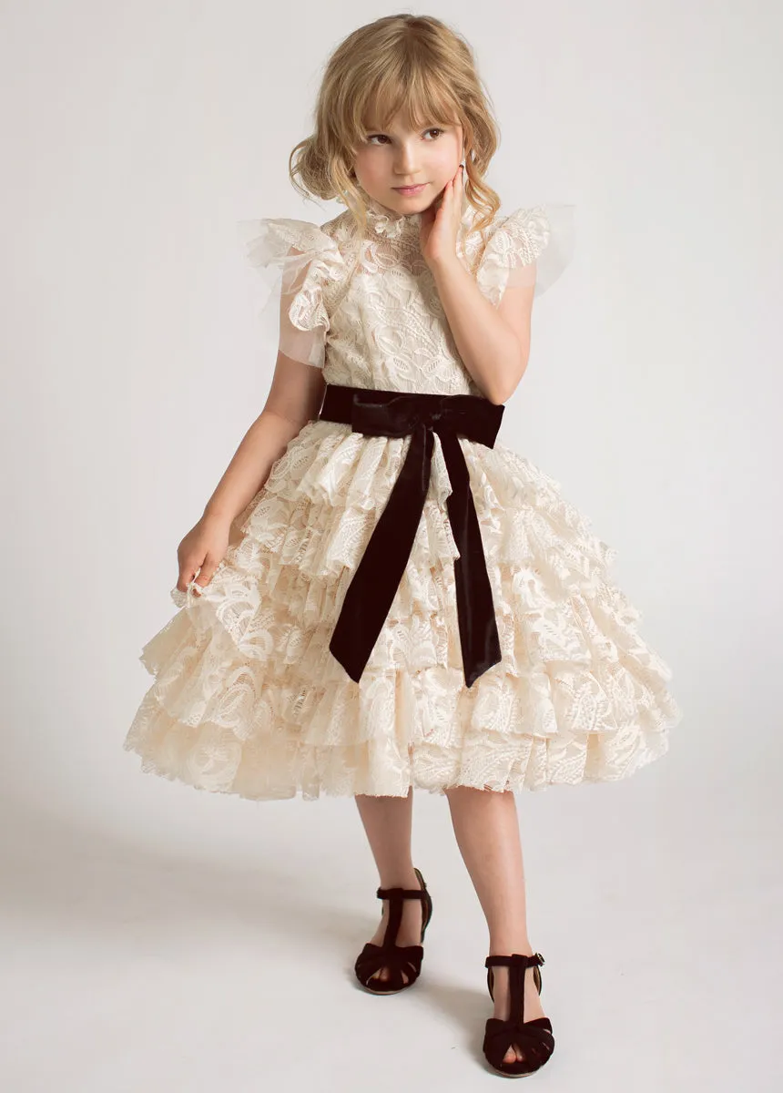 Anouk Petticoat Dress in Vintage Ivory