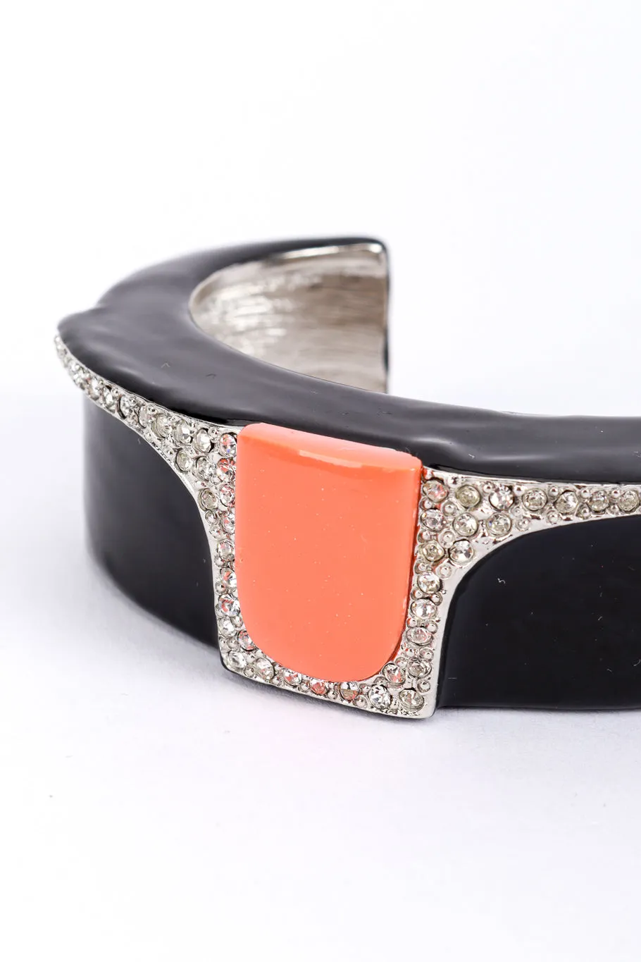 Art Deco Enamel & Rhinestone Cuff Bracelet II