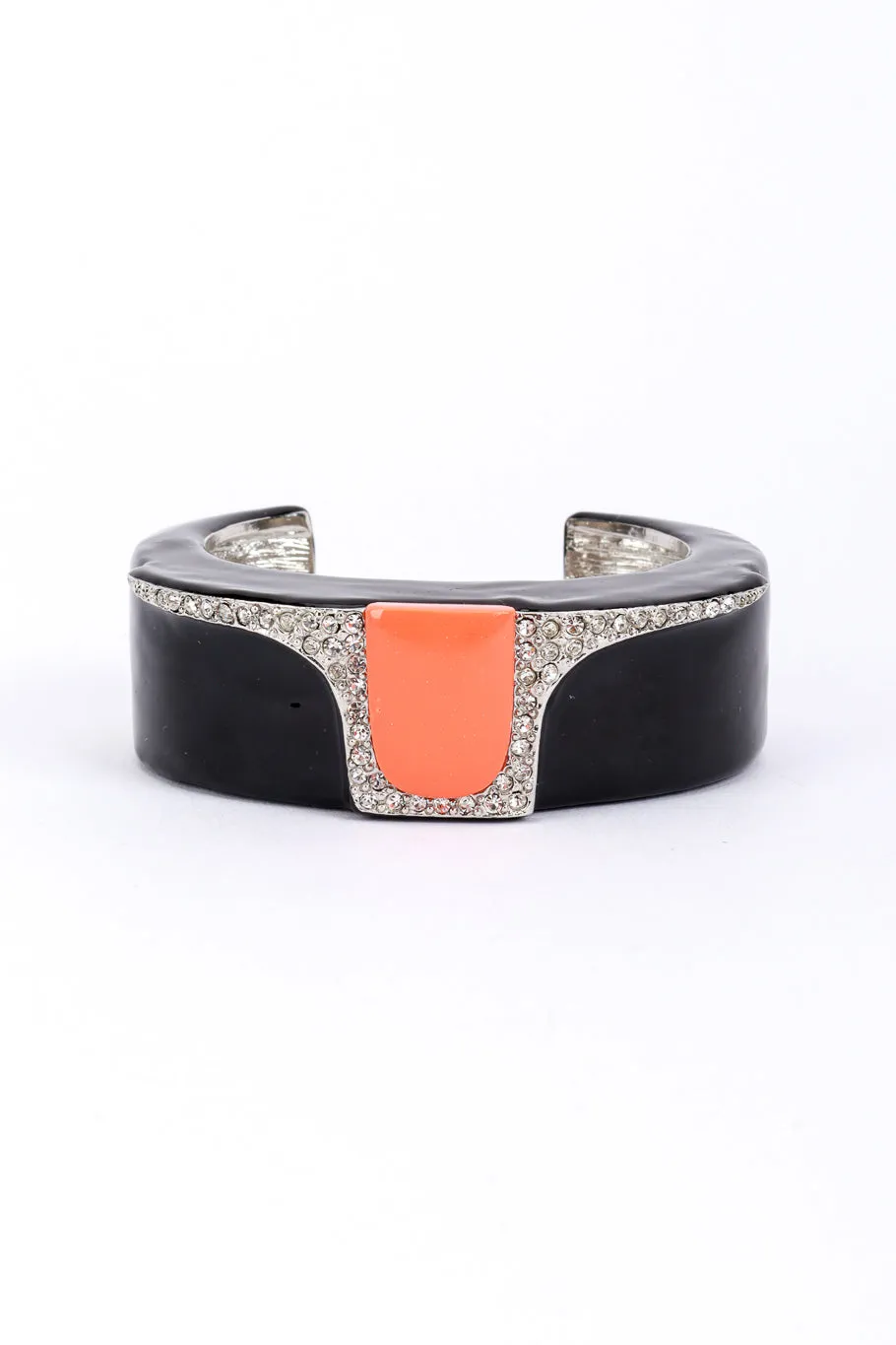 Art Deco Enamel & Rhinestone Cuff Bracelet II
