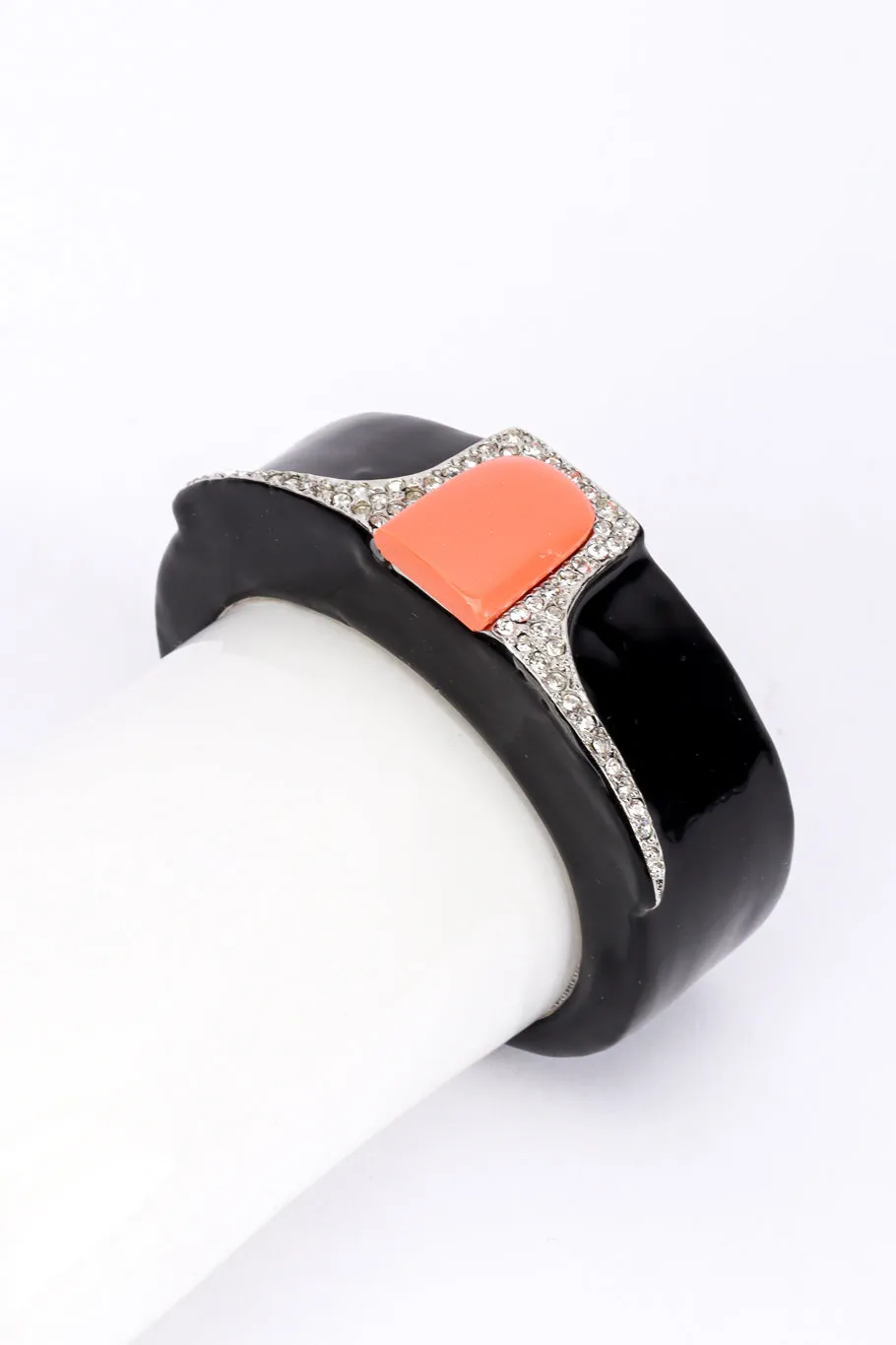 Art Deco Enamel & Rhinestone Cuff Bracelet II