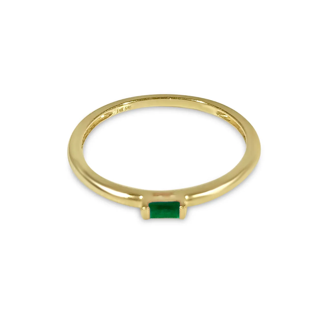 Atelier All Day 14K Gold Emerald Pinky Ring