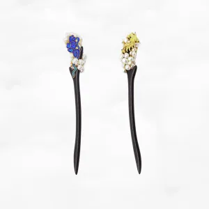 Auspicious Baroque Pearl Wood Hair Stick
