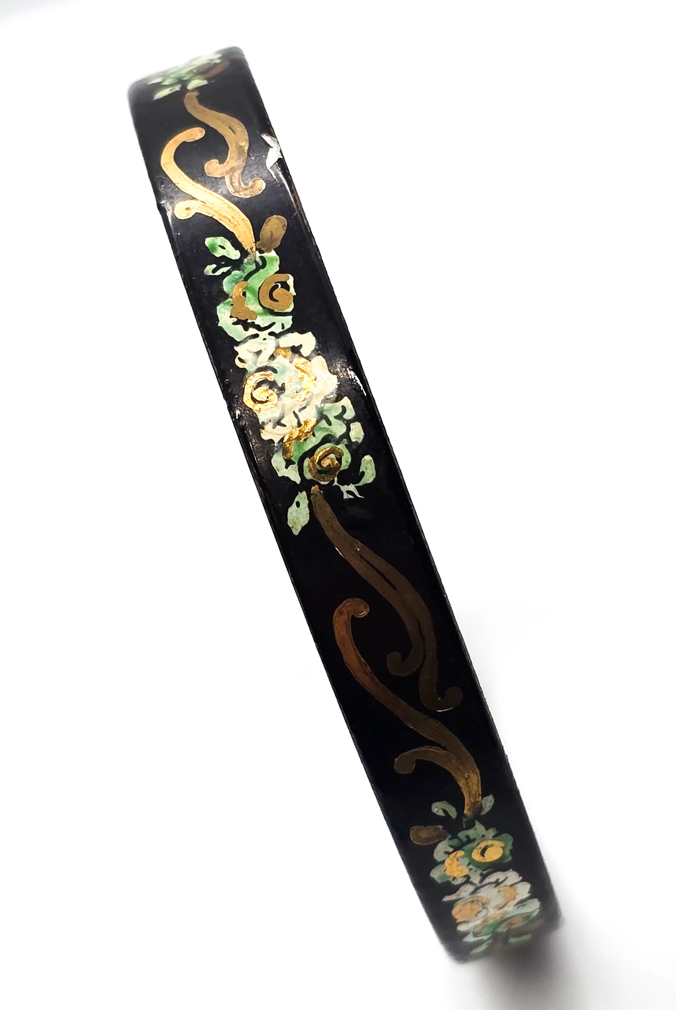 Austrian Julia signed enamel flower vintage 1960s painted vintage Mid century bracelet