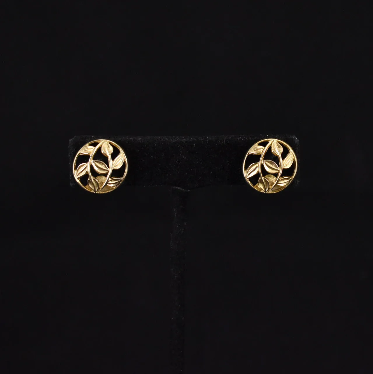 Avon Floral Goldtone Earrings