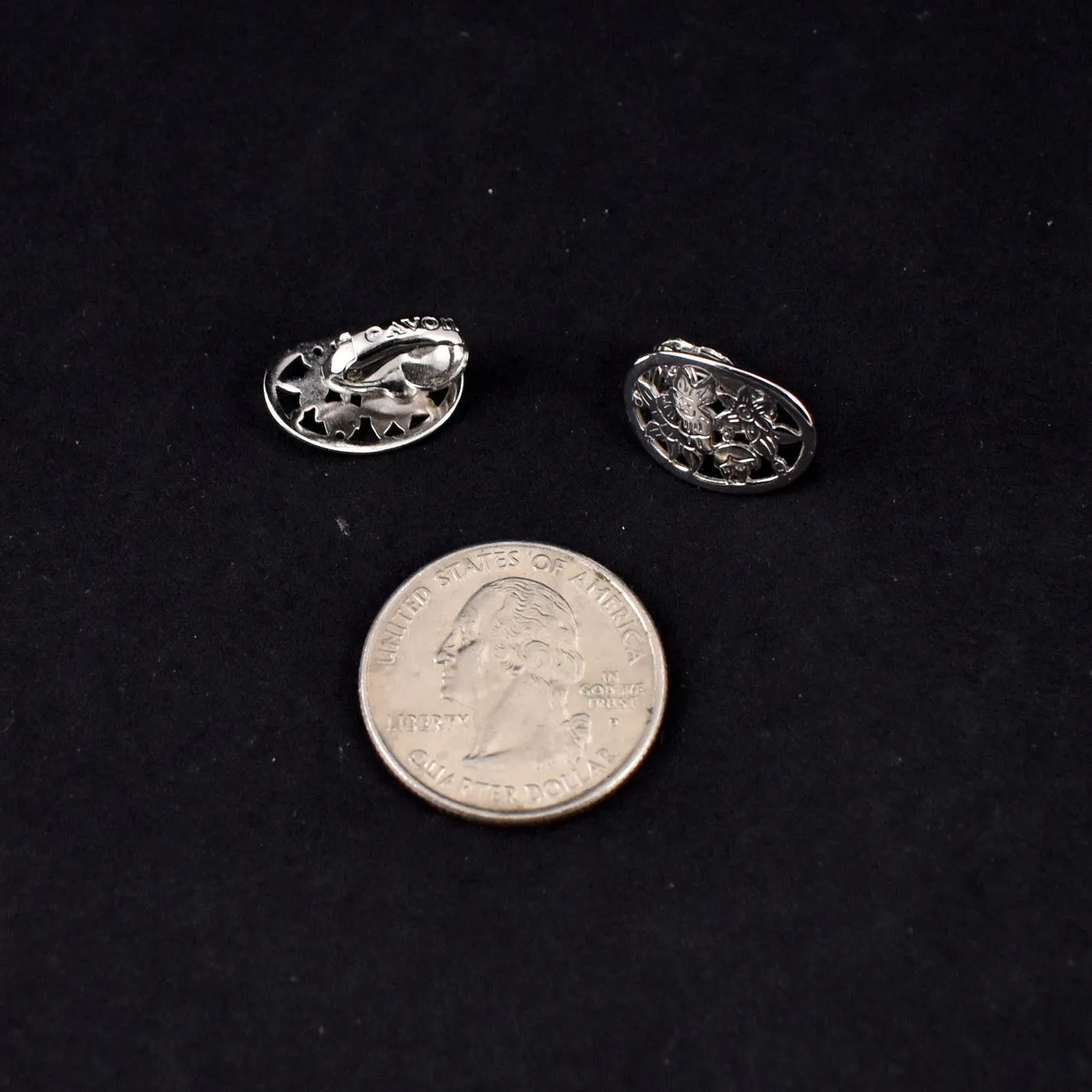 Avon Floral Oval Earrings