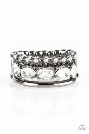 Backstage Sparkle Black Paparazzi Ring