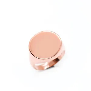 Basic Signet Ring for Women Solid Silver Simple Band