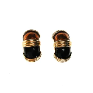 Black Brown and Gold Earrings by Erwin Pearl