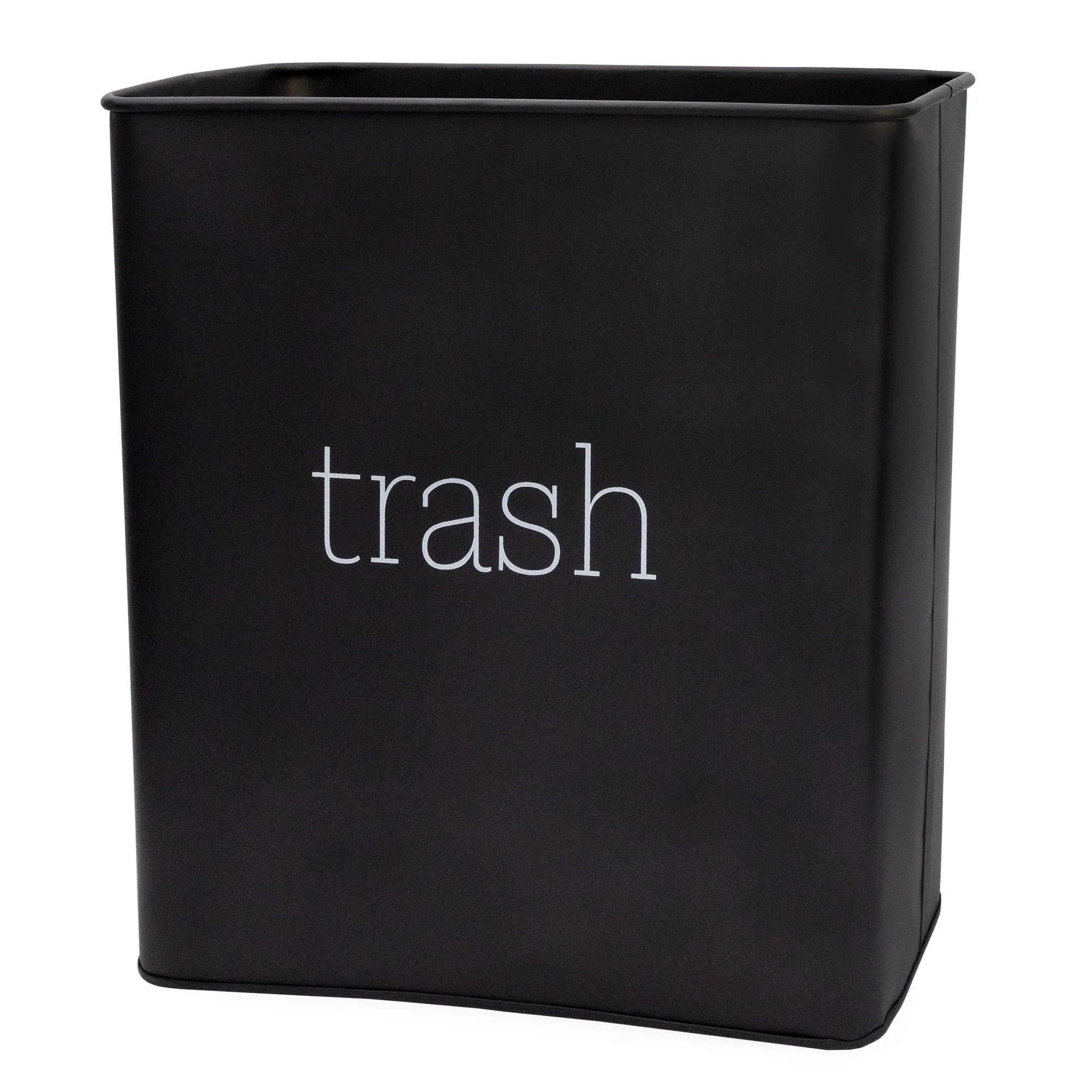 Black Enamel Trash Can (Case of 9)