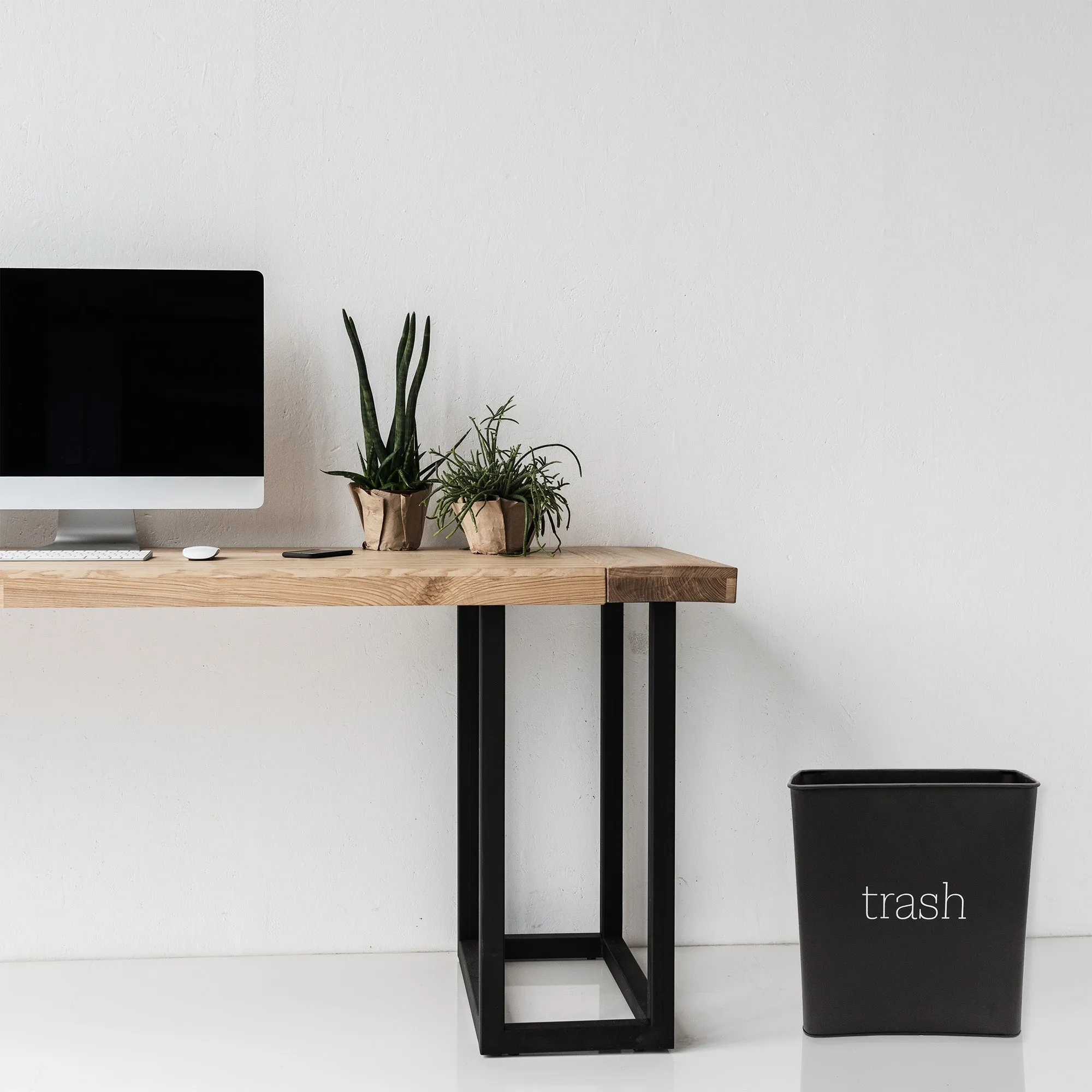 Black Enamel Trash Can (Case of 9)