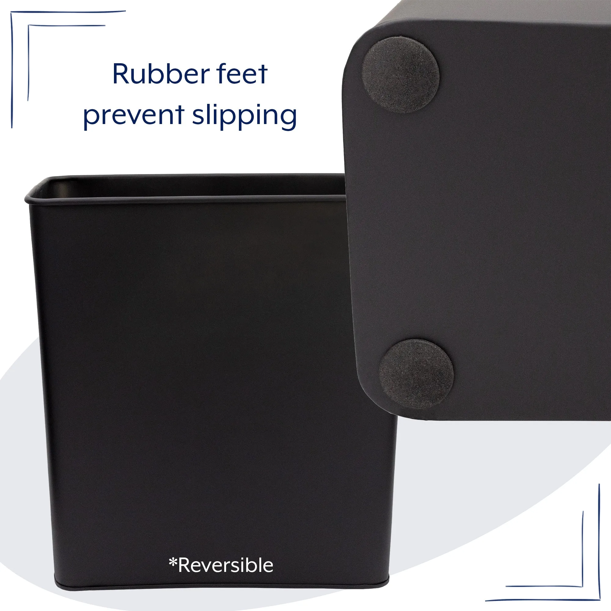 Black Enamel Trash Can (Case of 9)