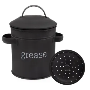 Black Enamelware Grease Container (Case of 24)