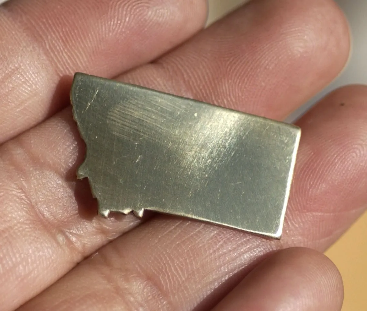 Brass Montana State Small Blanks Metalworking Enameling Stamping Texturing 100% Brass - Metal Supplies - 6 pieces