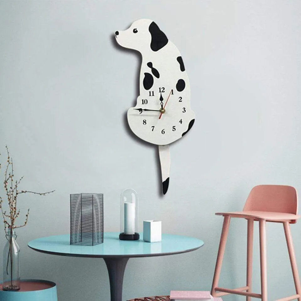 Cat Wall Clock With swinging Tail