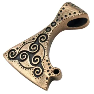 Celtic axe bronze pendant