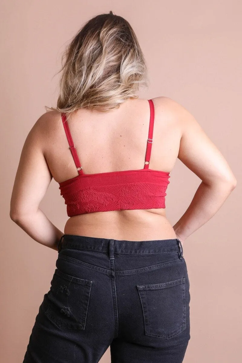 chic plus seamless textured brami padded intimates plus size bralette bras