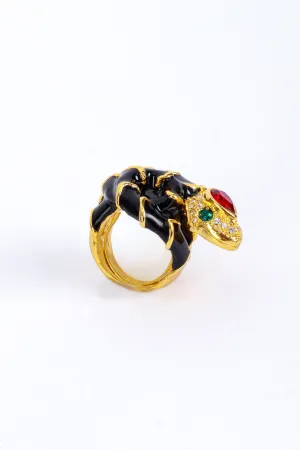 Coiled Snake Cocktail Ring