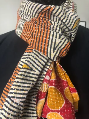Cotton Kantha Scarf
