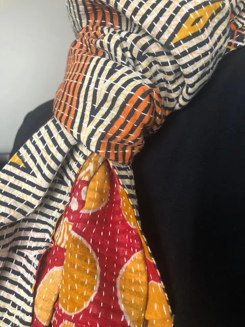 Cotton Kantha Scarf