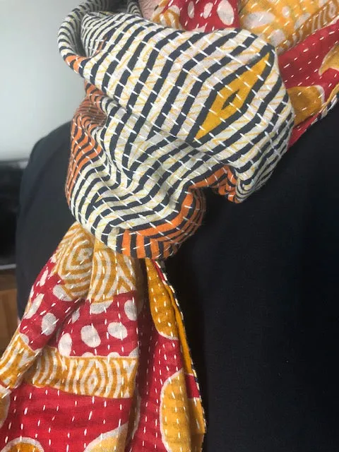 Cotton Kantha Scarf