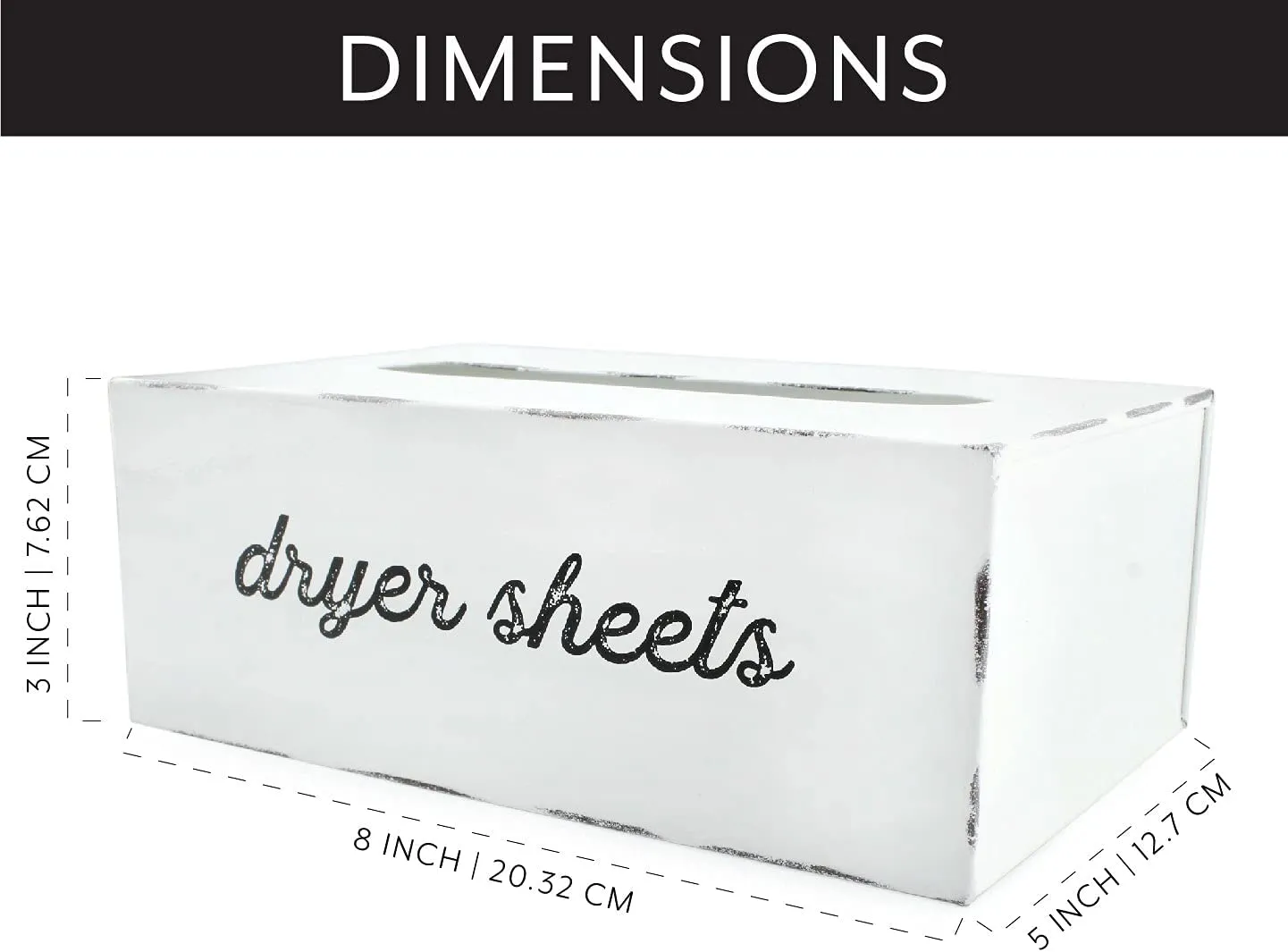 Countertop Dryer Sheet Dispenser (White, Case of 40)