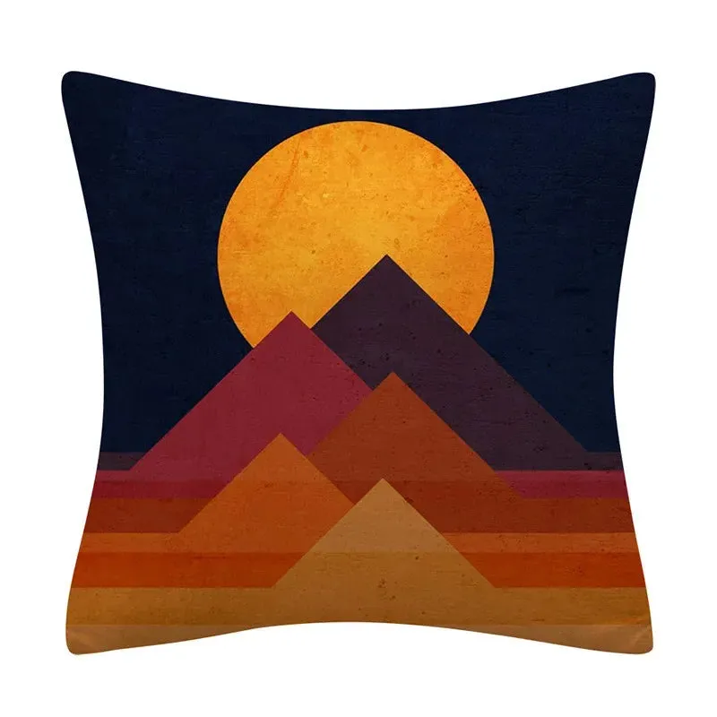 Creative Color Geometric Design Pattern Cushion Cover Sofa Office Seat Car Waist    Home Decoration