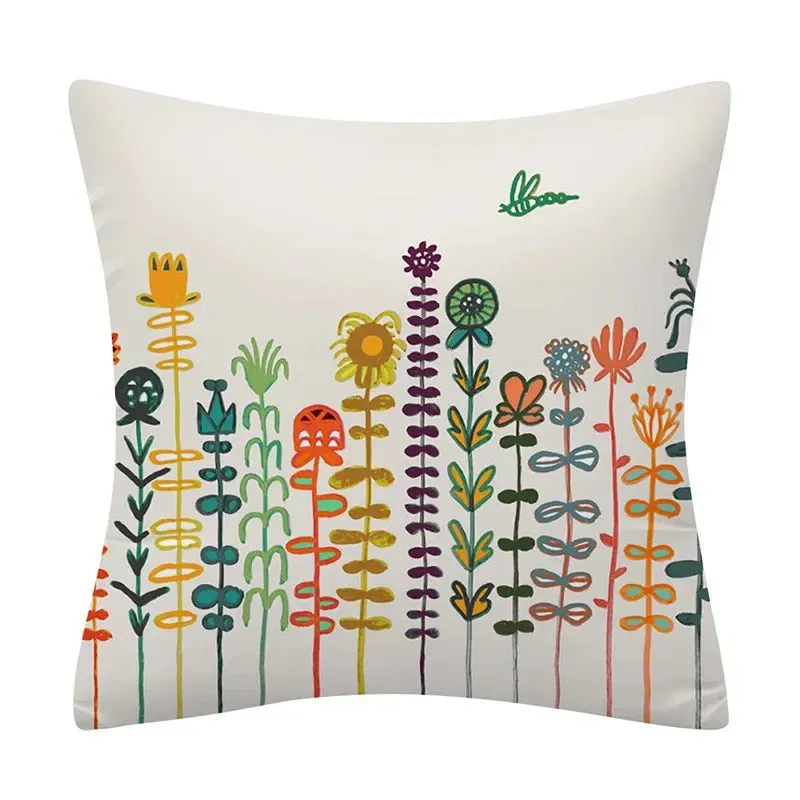 Creative Color Geometric Design Pattern Cushion Cover Sofa Office Seat Car Waist    Home Decoration