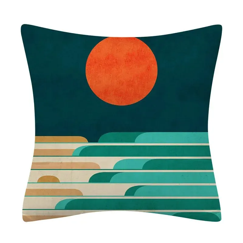 Creative Color Geometric Design Pattern Cushion Cover Sofa Office Seat Car Waist    Home Decoration