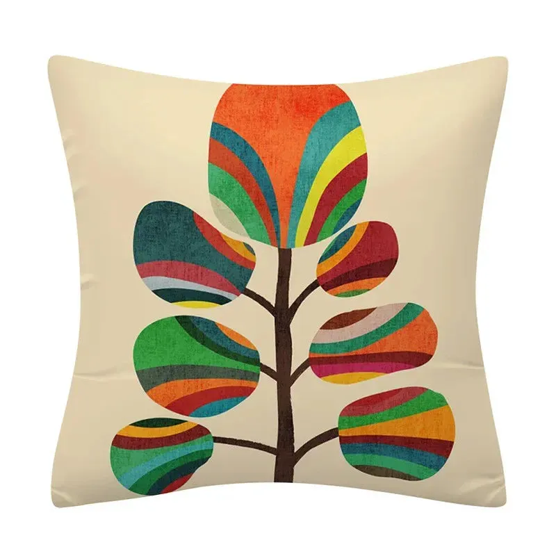 Creative Color Geometric Design Pattern Cushion Cover Sofa Office Seat Car Waist    Home Decoration