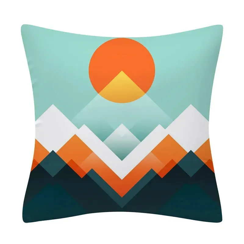 Creative Color Geometric Design Pattern Cushion Cover Sofa Office Seat Car Waist    Home Decoration