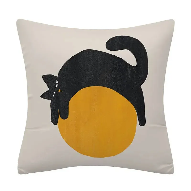 Creative Color Geometric Design Pattern Cushion Cover Sofa Office Seat Car Waist    Home Decoration