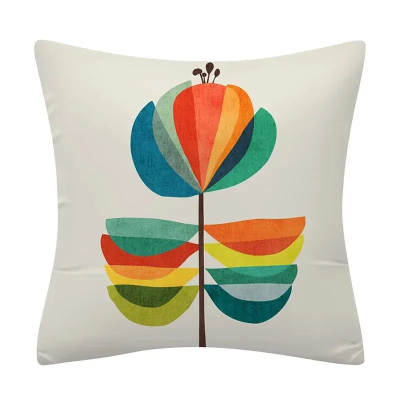 Creative Color Geometric Design Pattern Cushion Cover Sofa Office Seat Car Waist    Home Decoration
