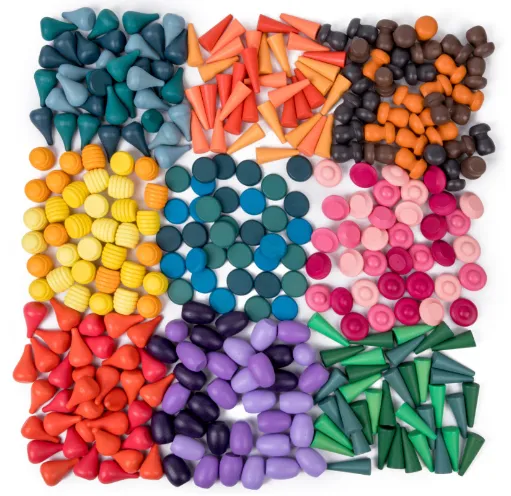 Creative Fun - Colourful Wooden Building Blocks