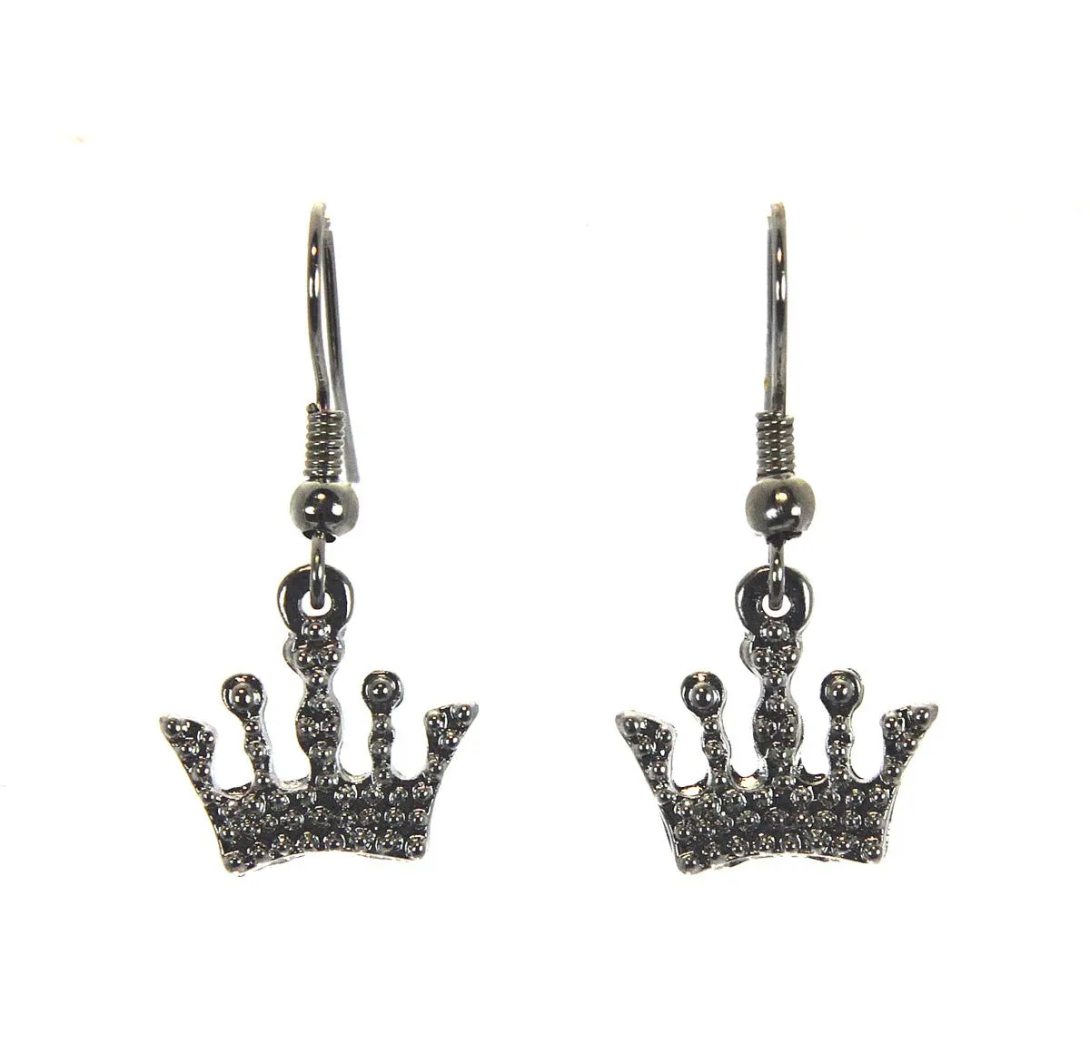 Crown Earrings Silver