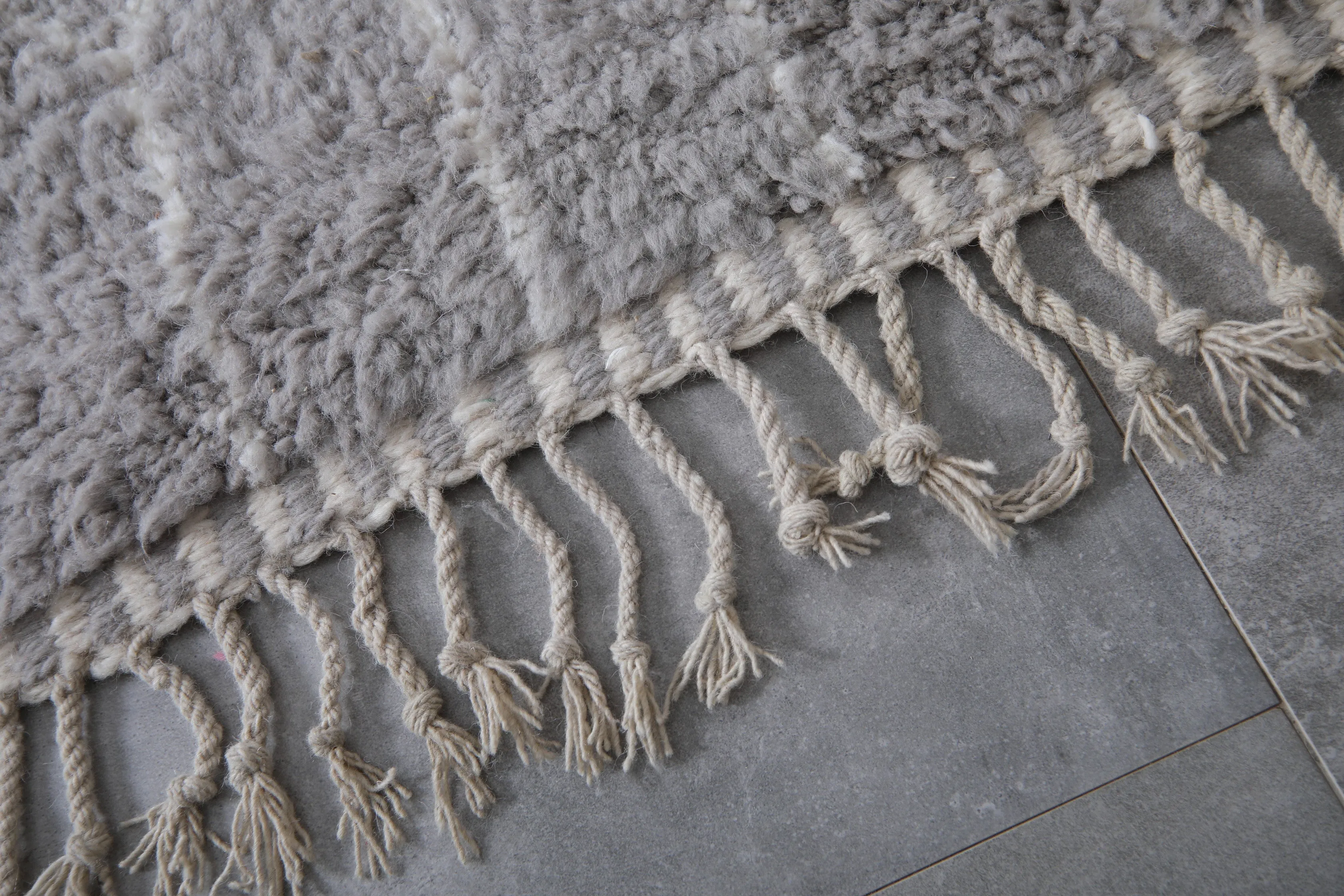 Custom Berber rug Gray - Authentic handmade Beniourain rug