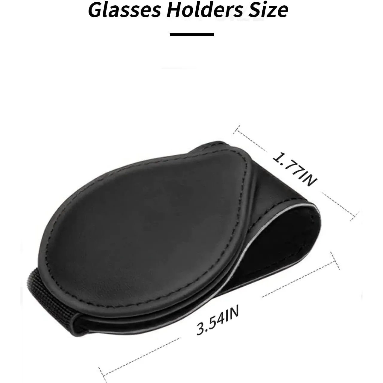 Custom Logo Sunglasses Holder for Car Visor Clips, Leather Magnet Adsorption Visor Accessories Car Organizer for Storing Glasses Tickets Eyeglasses Hanger