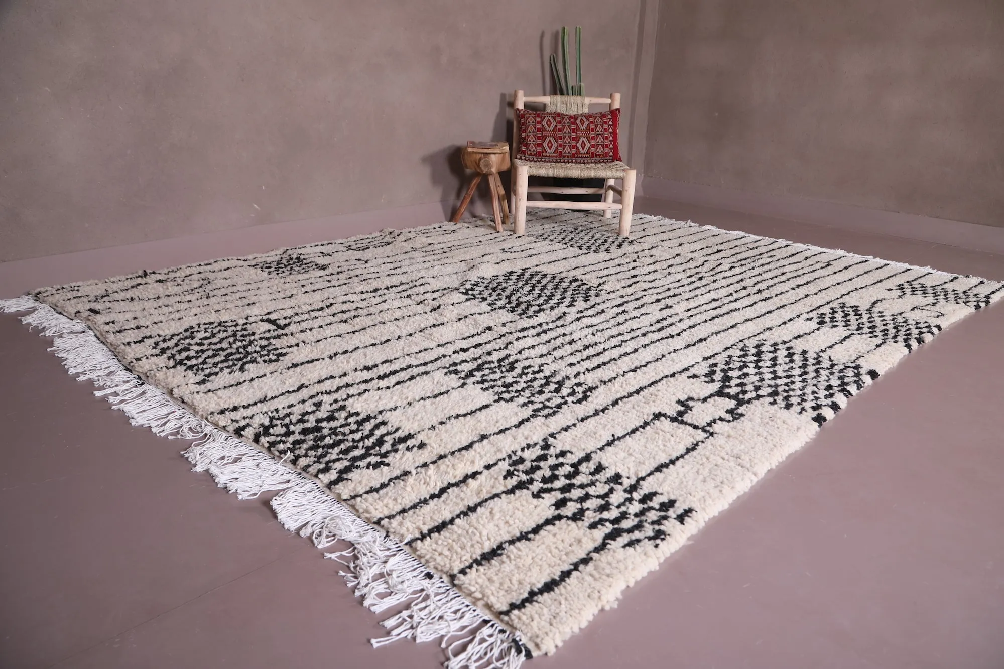 Custom Moroccan rug - Beni ourain rug Handmade - Wool rug