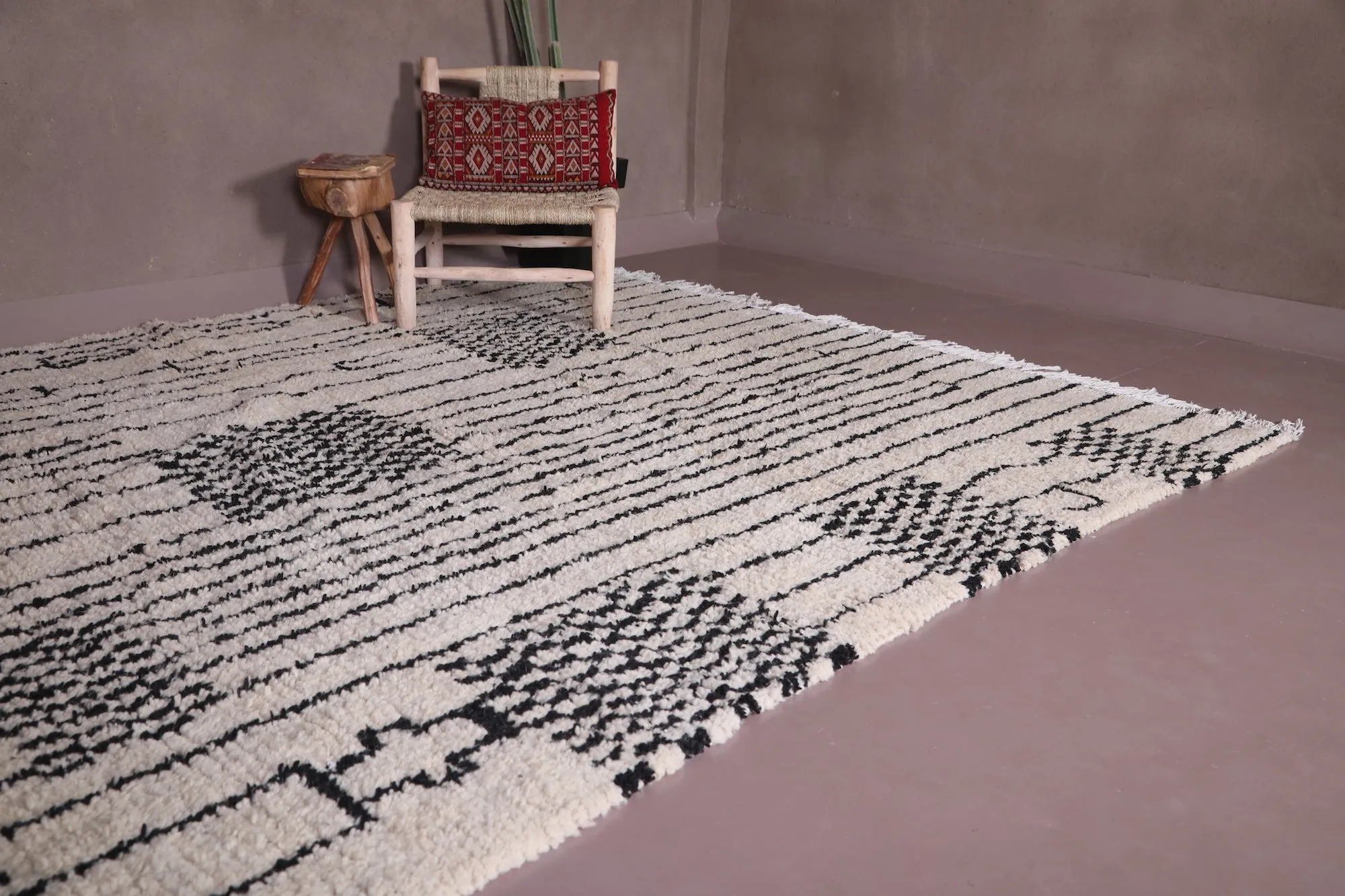 Custom Moroccan rug - Beni ourain rug Handmade - Wool rug