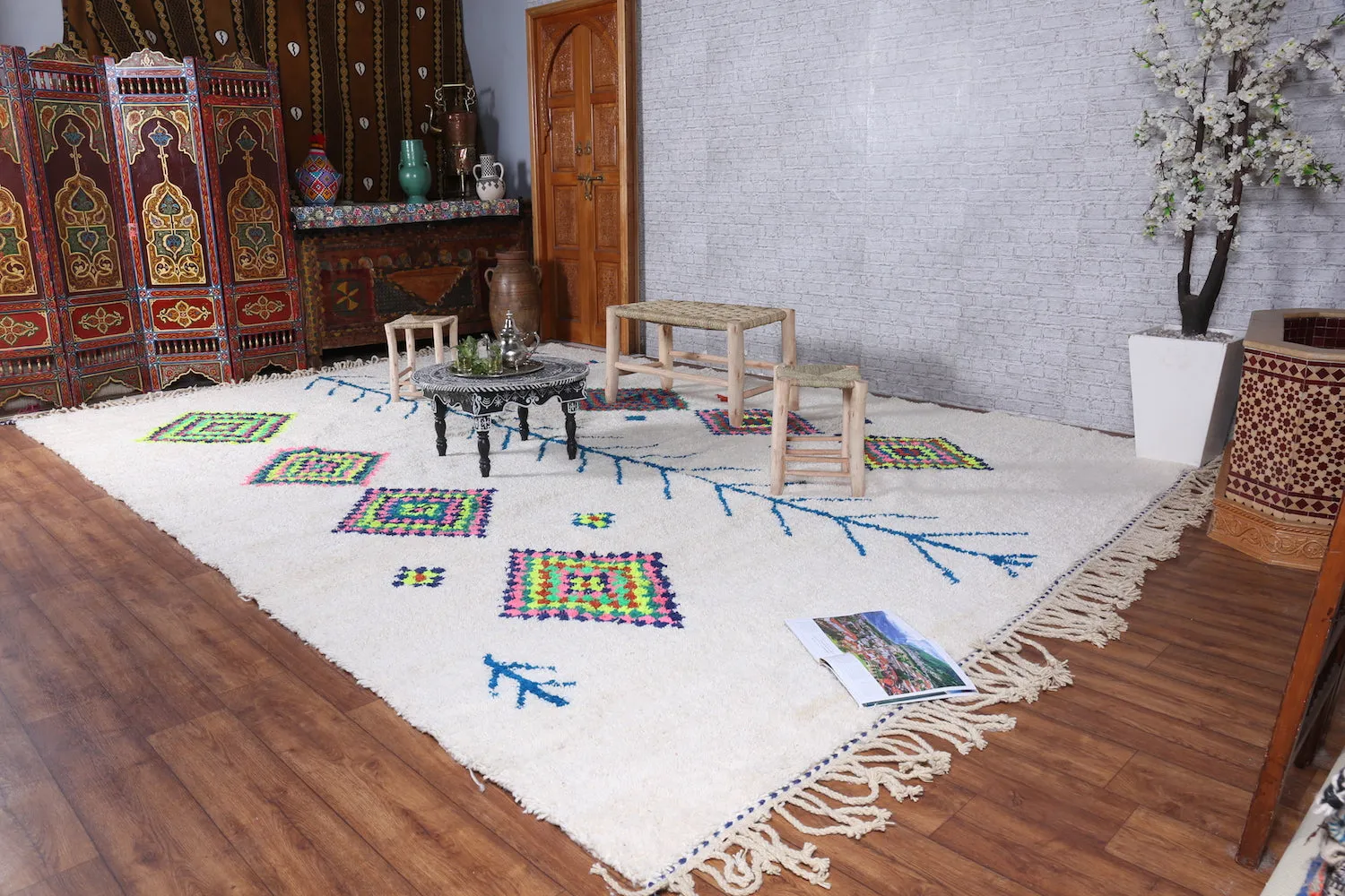 Custom Moroccan rug - handmade azilal carpet - Wool rug