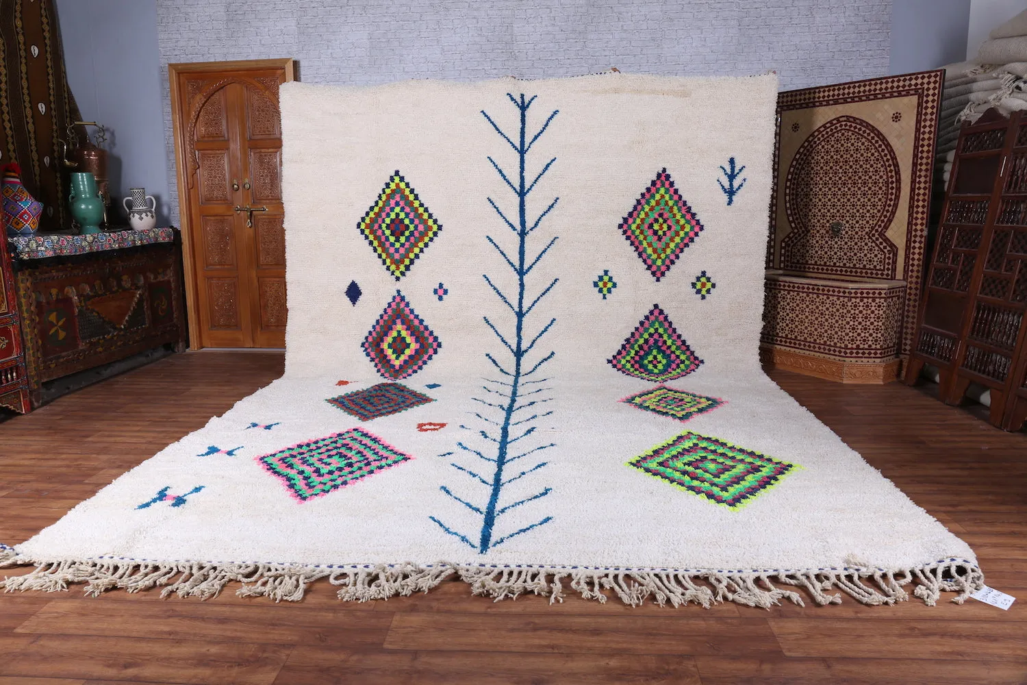 Custom Moroccan rug - handmade azilal carpet - Wool rug