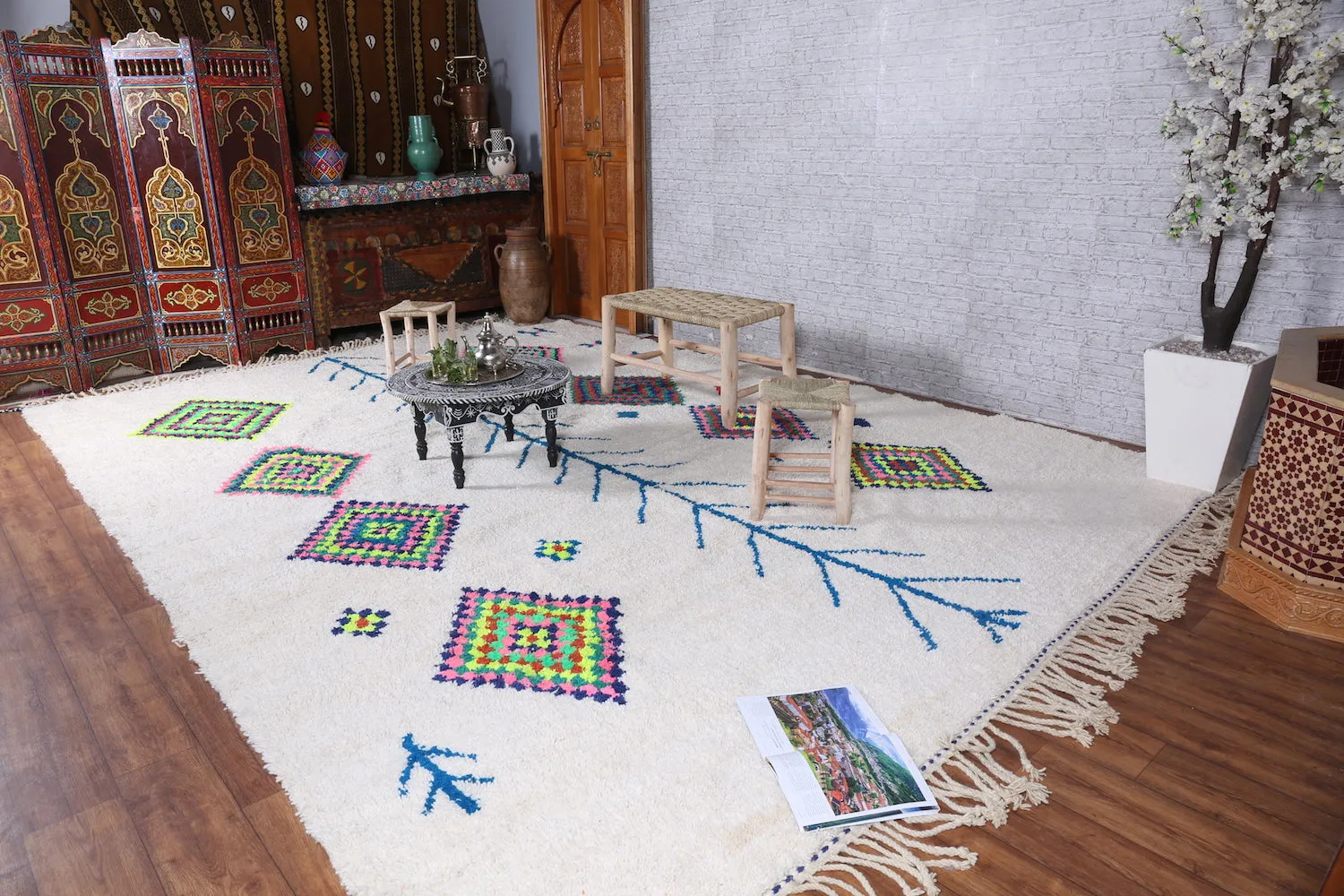 Custom Moroccan rug - handmade azilal carpet - Wool rug
