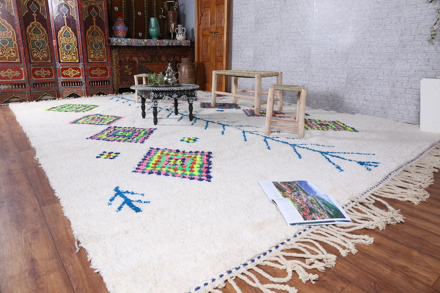 Custom Moroccan rug - handmade azilal carpet - Wool rug