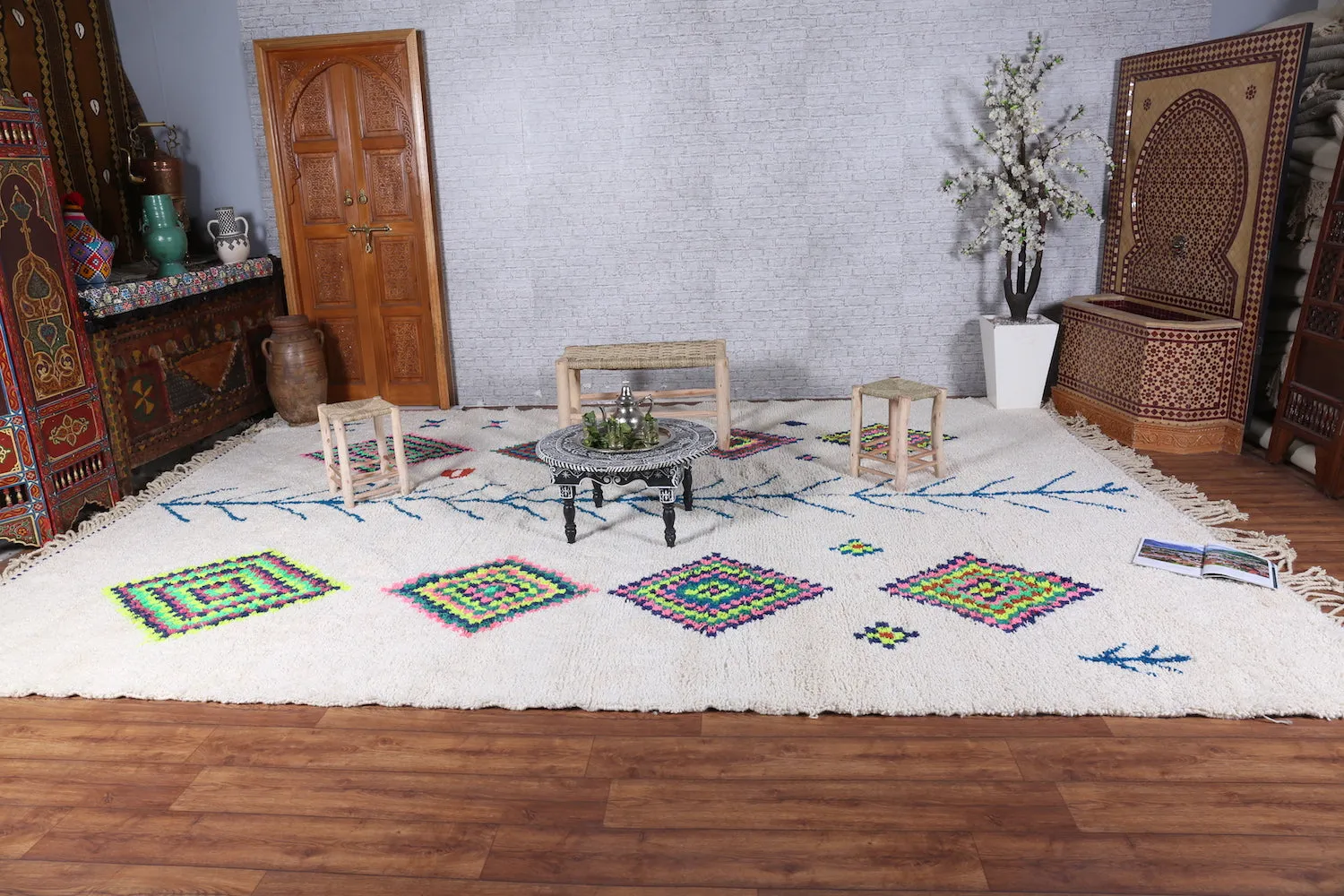 Custom Moroccan rug - handmade azilal carpet - Wool rug