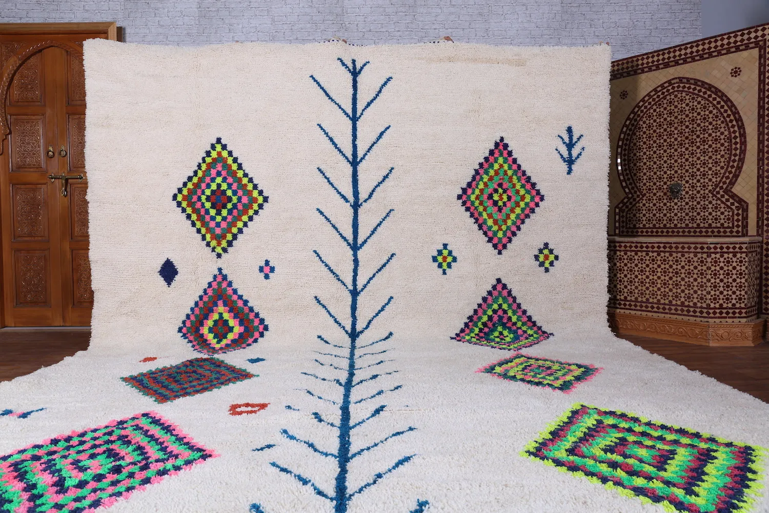 Custom Moroccan rug - handmade azilal carpet - Wool rug