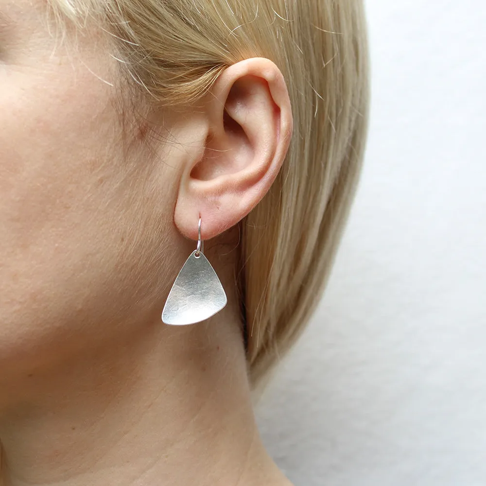 Dished Triangle Wire Earrings